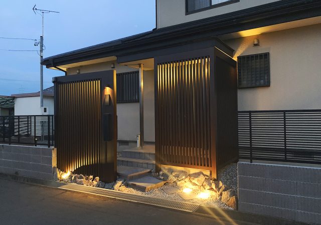 心惹かれるエントランス！想いに応えるスタッフと楽しい外構作り
